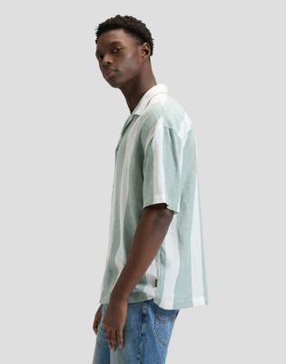 Relaxed Lightweight Resort Shirt in Desert Sage Stripe