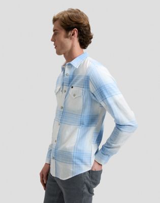 Regular Clean Western Shirt in Halogen Ombre Plaid