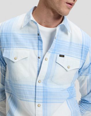 Regular Clean Western Shirt in Halogen Ombre Plaid
