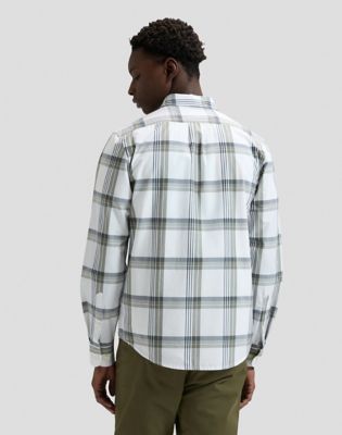 Lee Regular Lightweight Button Down Shirt Lichen Navy Plaid, Lee