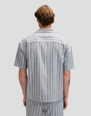 Relaxed Clean Resort Shirt in Mood Indigo Natural Str