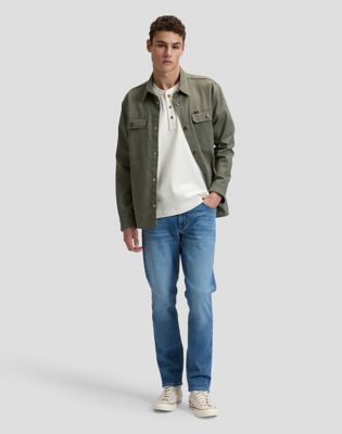 Relaxed 2 Pocket Overshirt in Lichen Olive