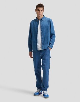 Workwear Relaxed No Pocket Button Down Shirt in Edgar