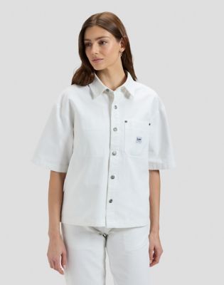 Lee Workwear Loose Short Sleeve Shirt Bright White, Lee
