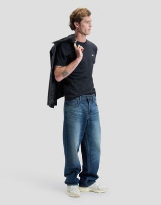 Regular Patch Logo Short Sleeve Tee in Washed Black
