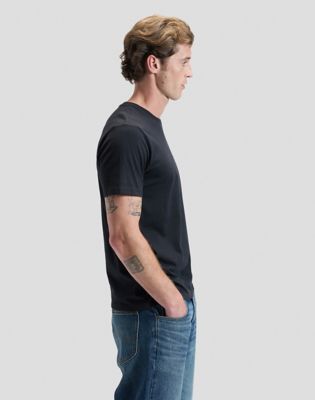 Regular Patch Logo Short Sleeve Tee in Washed Black