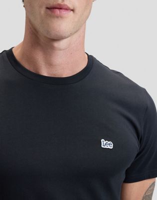 Regular Patch Logo Short Sleeve Tee in Washed Black
