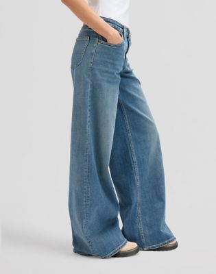 Hope Mid Rise Baggy Jean in Icy Layers