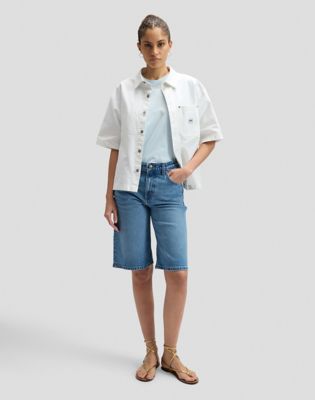 Relaxed Jort in Tinted Blue