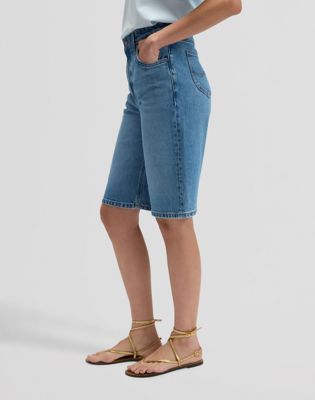 Relaxed Jort in Tinted Blue