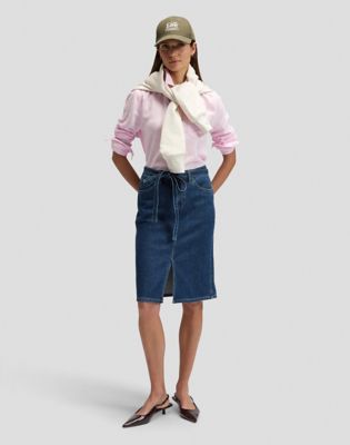 Regular Lightweight Midi Skirt With Bow in Seaside Trip