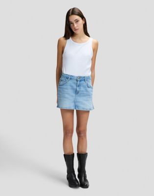 Regular Mini Skirt in Aster Blue