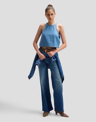 Stella Wide Leg Jean in Blue Arrow