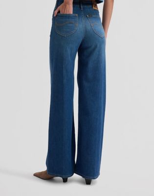 Stella Wide Leg Jean in Blue Arrow