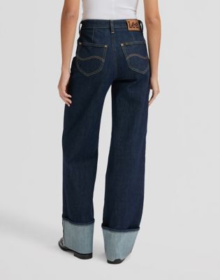 Stella Wide Leg Selvedge Denim Jean in Xion