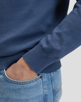Regular Clean Raglan Sweater in Academy Blue