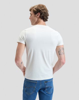Twin Pack Slim Crew Tees in Academy Blue & Natural