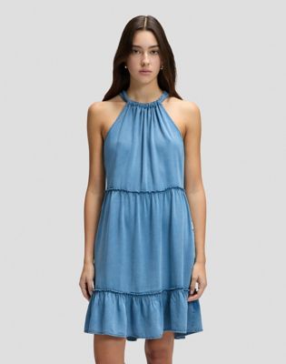 Relaxed Short Summer Dress in Ice Storm main view