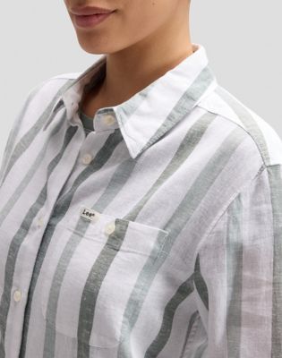 Regular All Purpose Shirt in Desert Sage Stripe