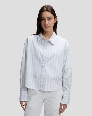 Regular Cuffed Shirt in Halogen Stripe