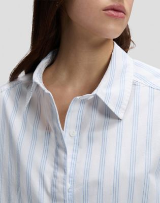 Regular Cuffed Shirt in Halogen Stripe