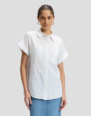 Loose Utility Shirt in Bright White