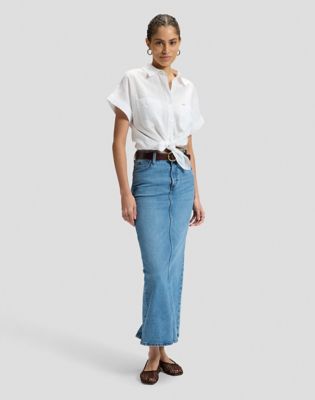 Loose Utility Shirt in Bright White