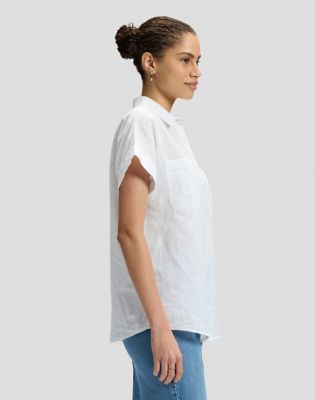 Loose Utility Shirt in Bright White