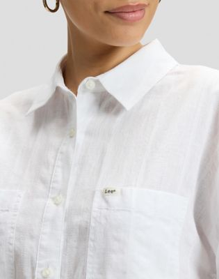 Loose Utility Shirt in Bright White