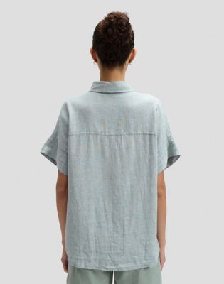 Short Sleeve Loose Utility Shirt in Desert Sage