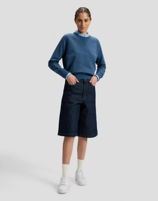 Relaxed Raglan Crew Sweatshirt in Academy Blue