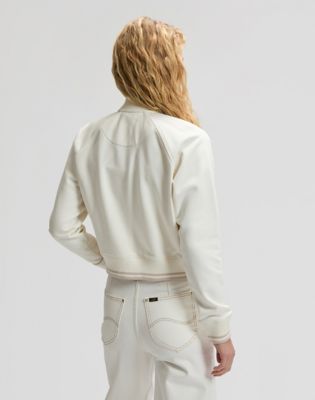 Lee Relaxed Zip Up Hoodie Ecru, Lee