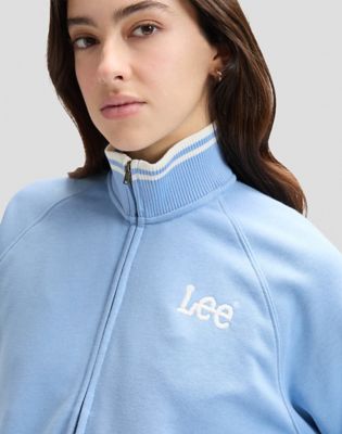 Relaxed Zip Up Sweatshirt in Halogen