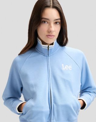 Relaxed Zip Up Sweatshirt in Halogen