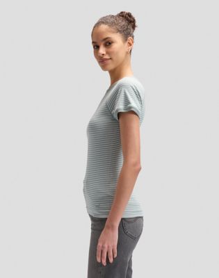 Slim Baby Tee in Desert Sage Stripe
