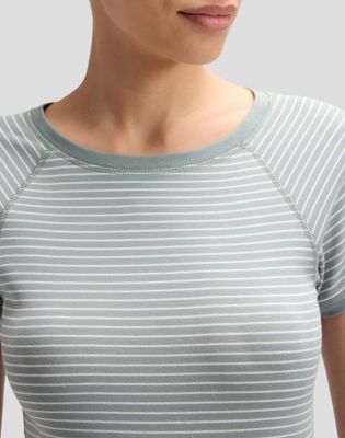 Slim Baby Tee in Desert Sage Stripe