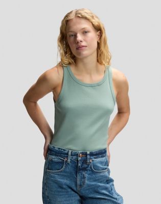 Slim Rib Tank in Desert Sage