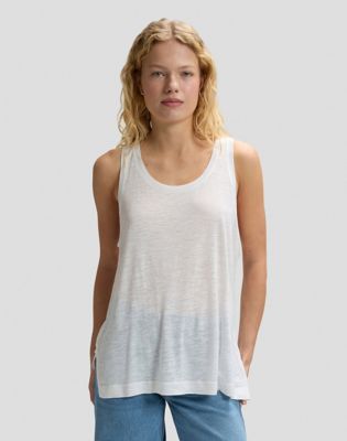 Slim Lightweight Tank Top in Bright White