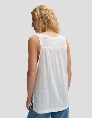 Slim Lightweight Tank Top in Bright White alternative view