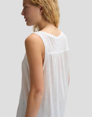 Slim Lightweight Tank Top in Bright White alternative view 4