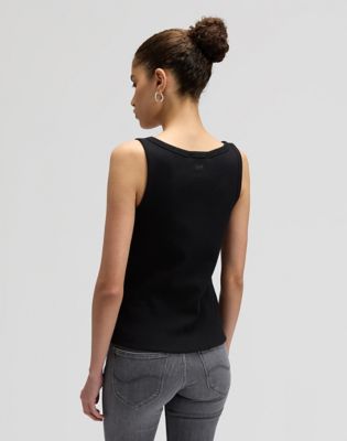 Lee Slim Rib Tank Black, Lee