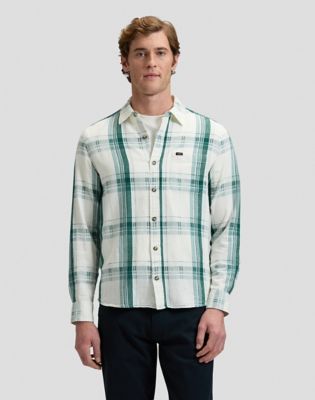 Regular Leesure Shirt in Algae Plaid