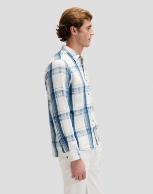 Regular Leesure Shirt in Deep Sea Plaid
