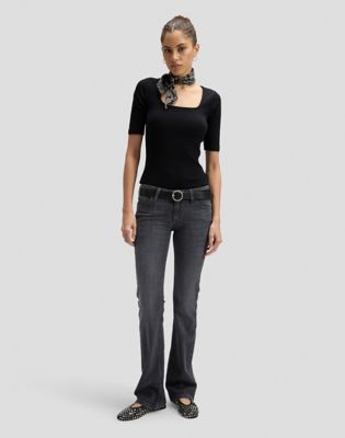 Jessica Bootcut Flap Pocket Jean in Current Affair