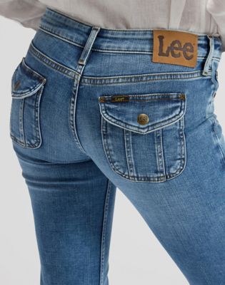 Jessica Bootcut Flap Pocket Jean in Lapis Blue alternative view 4