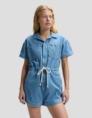 Workwear Relaxed Lightweight Playsuit in Aerial Flight