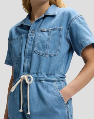 Workwear Relaxed Lightweight Playsuit in Aerial Flight