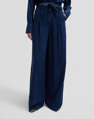 Regular Pleated Wide Leg Lightweight Jean in Sunset Ride