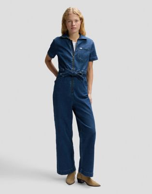 Workwear Slim Short Sleeve Boilersuit in Rapid Currents