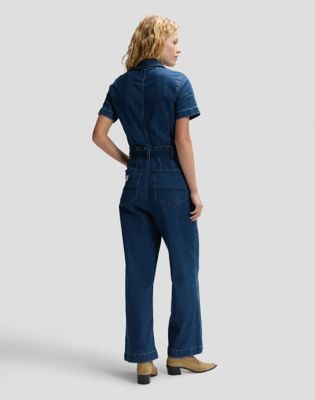 Workwear Slim Short Sleeve Boilersuit in Rapid Currents